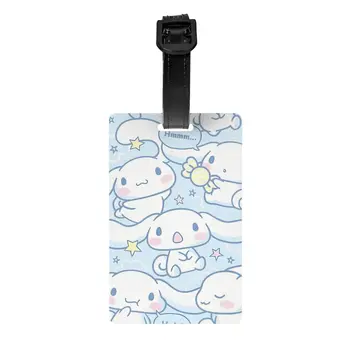 Bonito dos desenhos animados Bagagem Tag, Sanrio Cinnamoroll, Suporte de viagem, Bagagem Embarque Tags, Bagagem Bag Case, Endereço Etiqueta Viagem, Presente