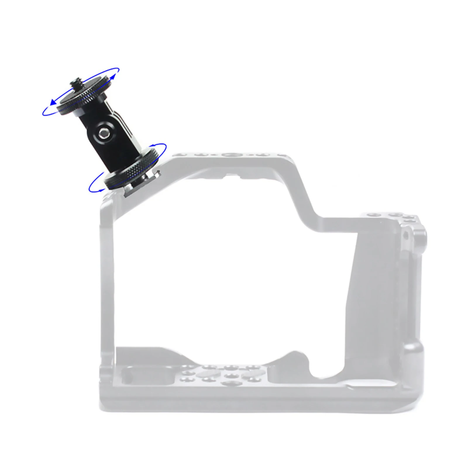 Per GoPro 12 11 10 lega di alluminio 360 ° pattino freddo girevole a 1/4 Base a vite adattatore fisso staffa di montaggio per accessorio GoPro