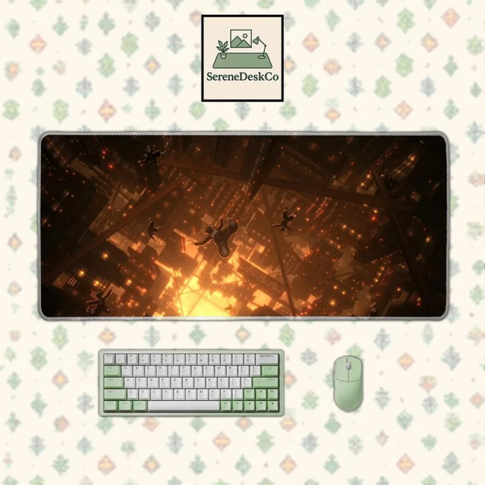 Infinity Castle Mousepad Anime Desk Mat Gaming Mouse Pad alfombrillas gaming desk accessories desk organizers and trays