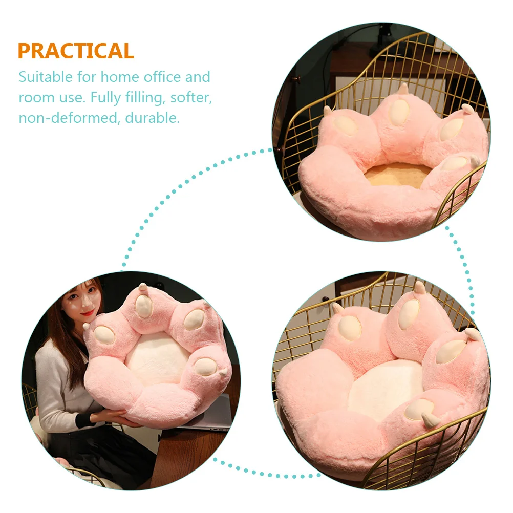 

Cozy Pillow Chair Cartoon Floor Comfortable Back Cushion For Home Office Soft Sitting Mat Adorable Paw Cushion