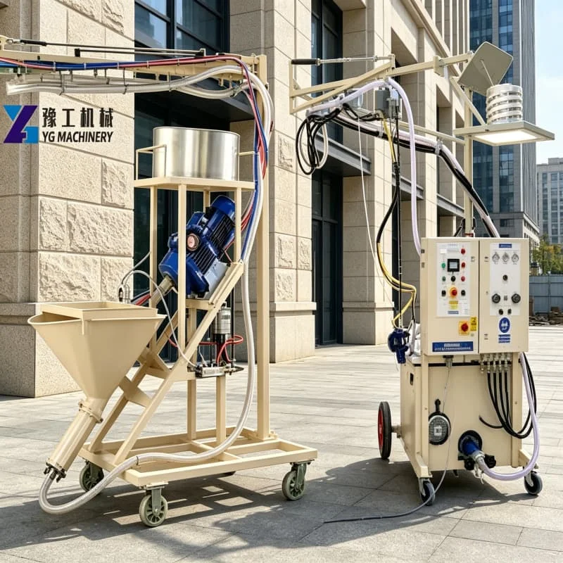 Twin Tube Independent Fiber Chopping System Glass Reinforced Cement Sprayer Customized For GRC Column Capital Balustrade Casting