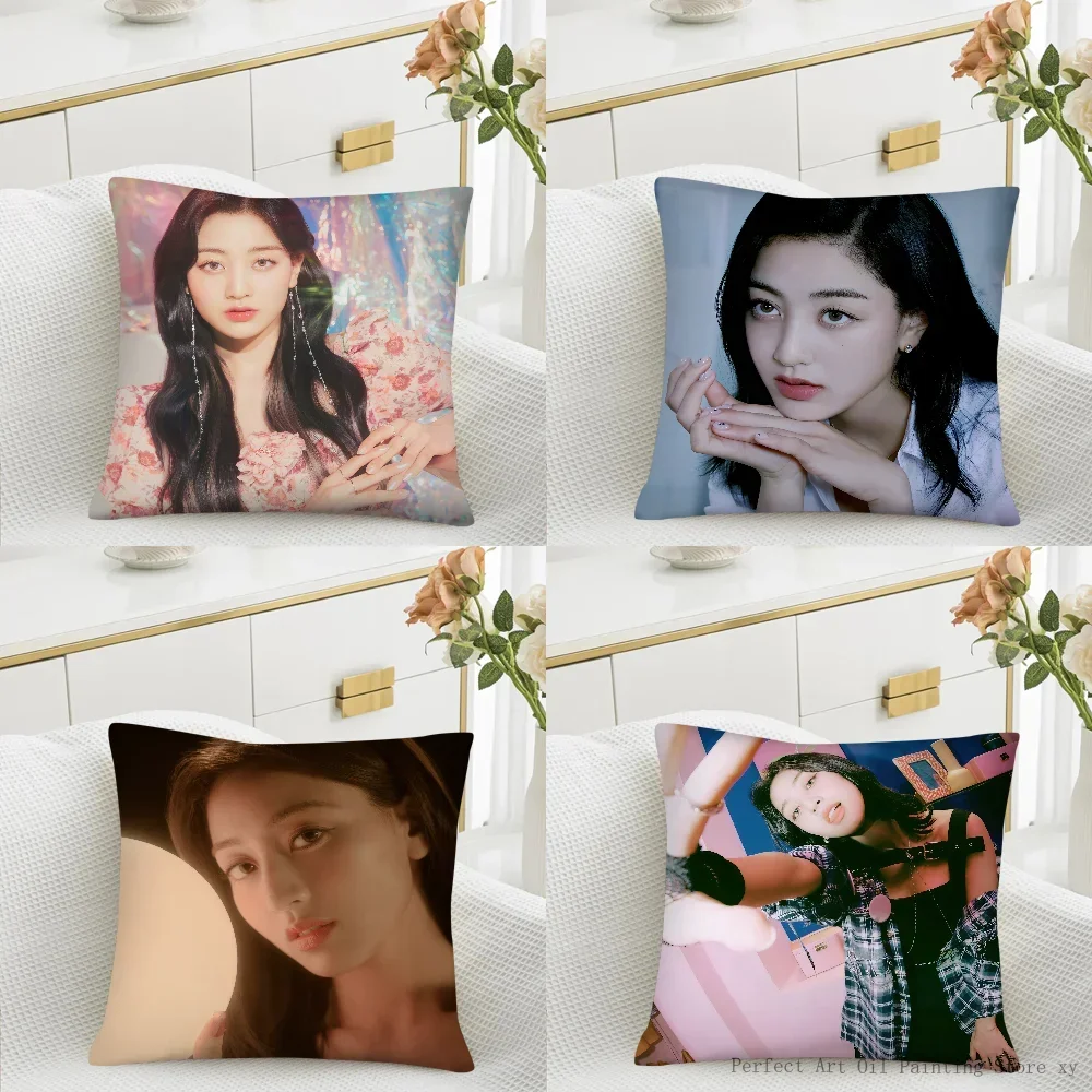 1PC Korean Group Jihyo Pillow Case Square Pillow Cushion Cover Bedroom Sofa Room Decoration Casual Kpop T-TWICE Pillow Cover