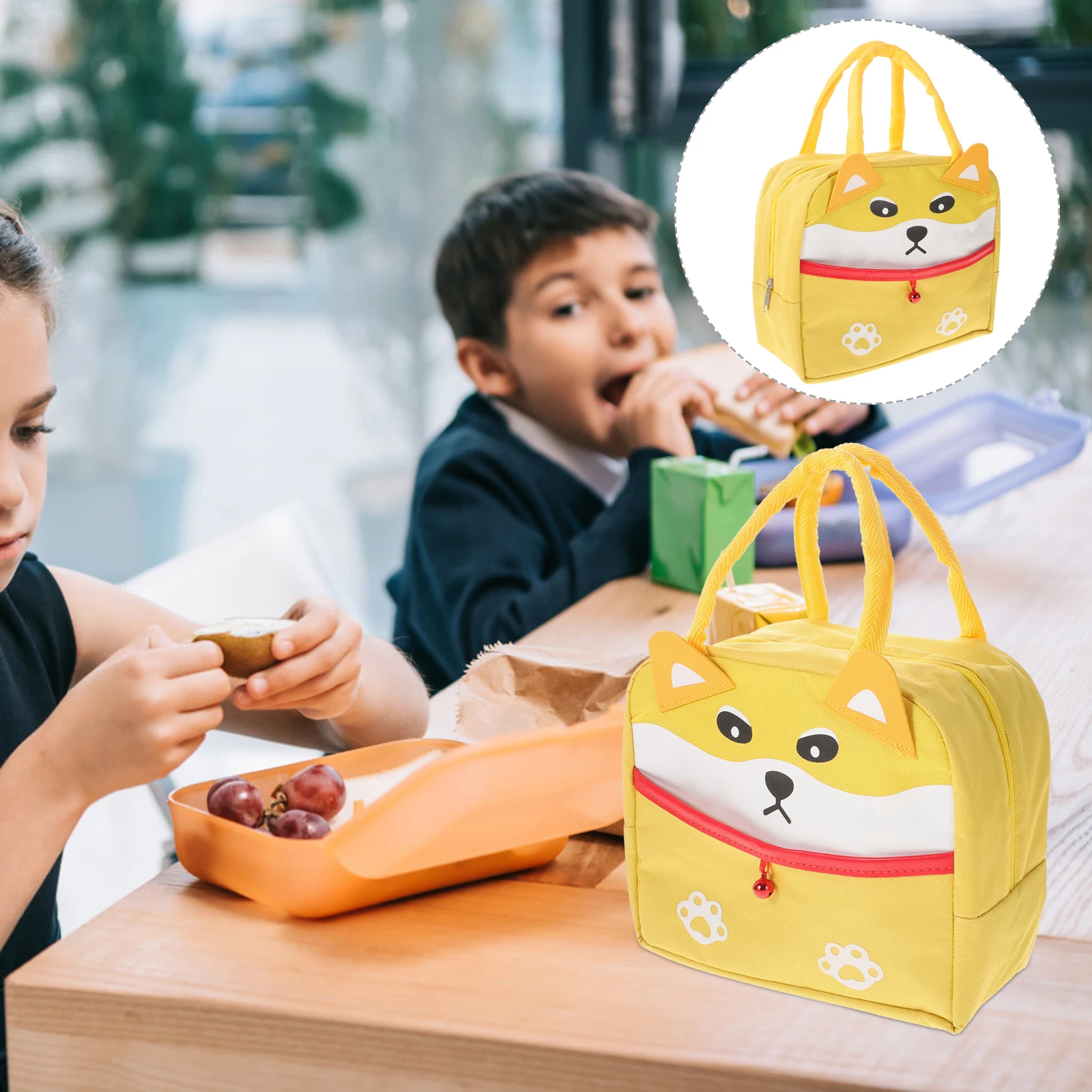 

Портативная термоизолированная сумка для обедов, контейнер для бенто для детей, термосумка для еды, многоразовая сумка-тоут для пикника и кемпинга, сохраняющая тепло