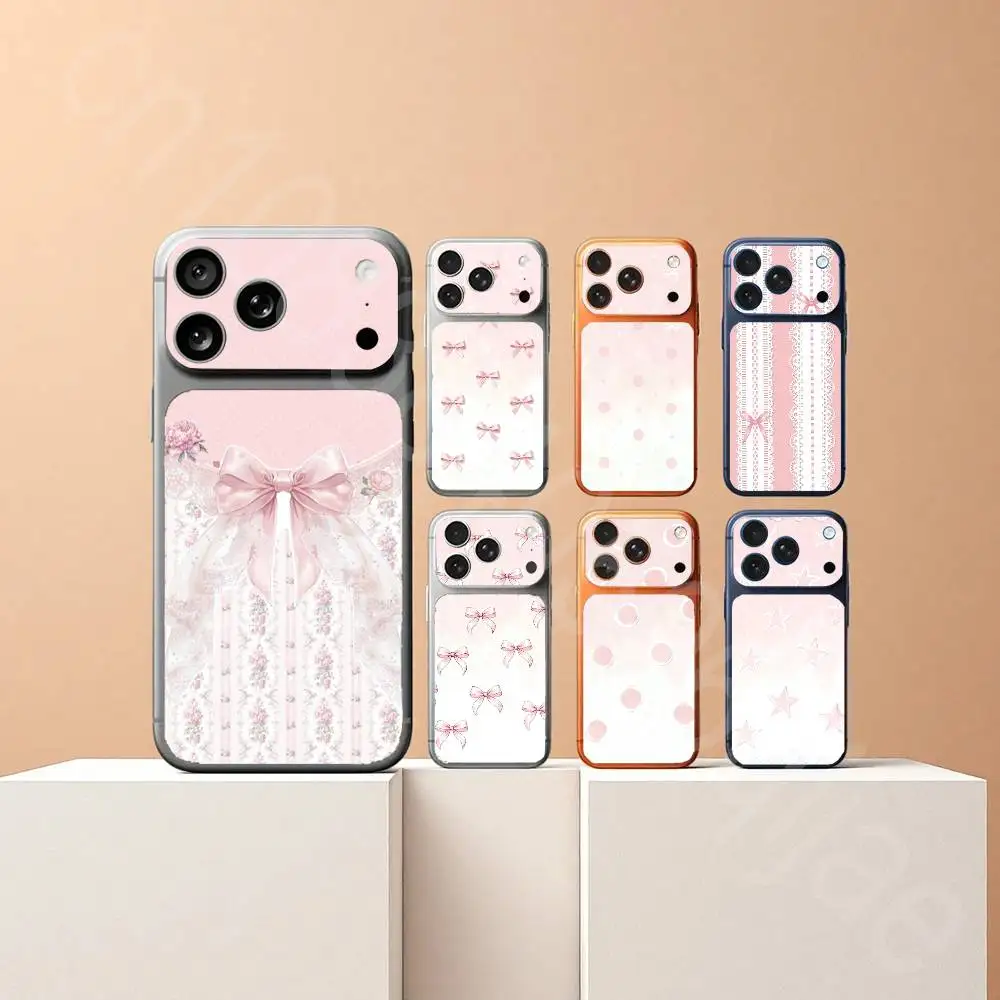 

pink lace For iPhone 17proMax 17pro Full Cover Decal Skin Wrap Colorful Rear Protective Sticker Film