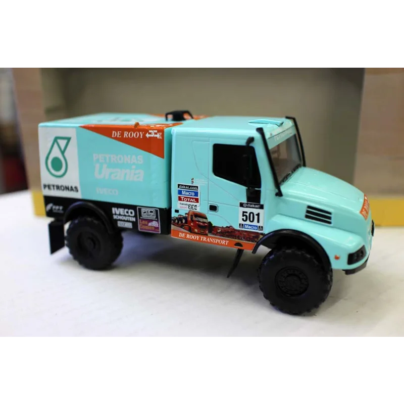 دييكاست داكار 1/43 مقياس IVECO Powerstar داكار سباق سبيكة سيارة نموذج تحصيل لعبة هدية تذكارية عرض حلية