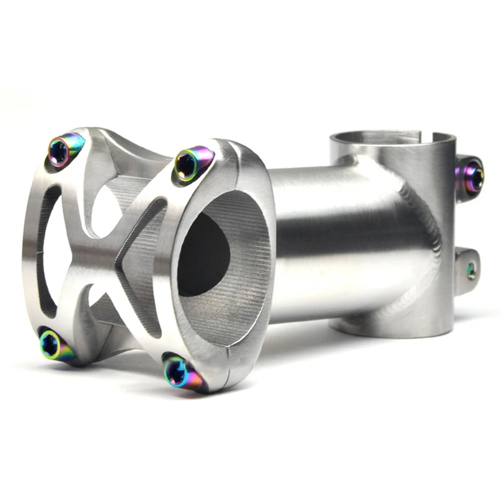 Bicycle Head Stem Titanium 25.4x50/60/70/80/90/100/110/120mm MTB Road Bike Titanium Stem 31.8x50/60/70/80/90/100/110mm 5 Degree