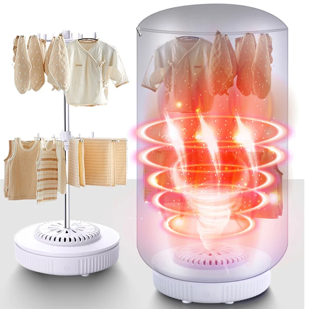 200W Intelligent Clothes Drying And Disinfection Machine Home Portable Mini Underwear Dryer Baby Clothes Small Warm Air Dryer