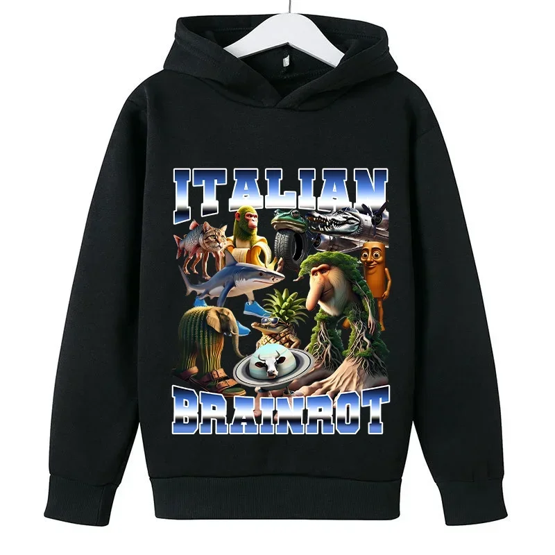 

Autumn Winter Fashion and Casual Boys Girls Harajuku Long-sleeved Sweaters with Fun Printed Designs Street Children's Clothes