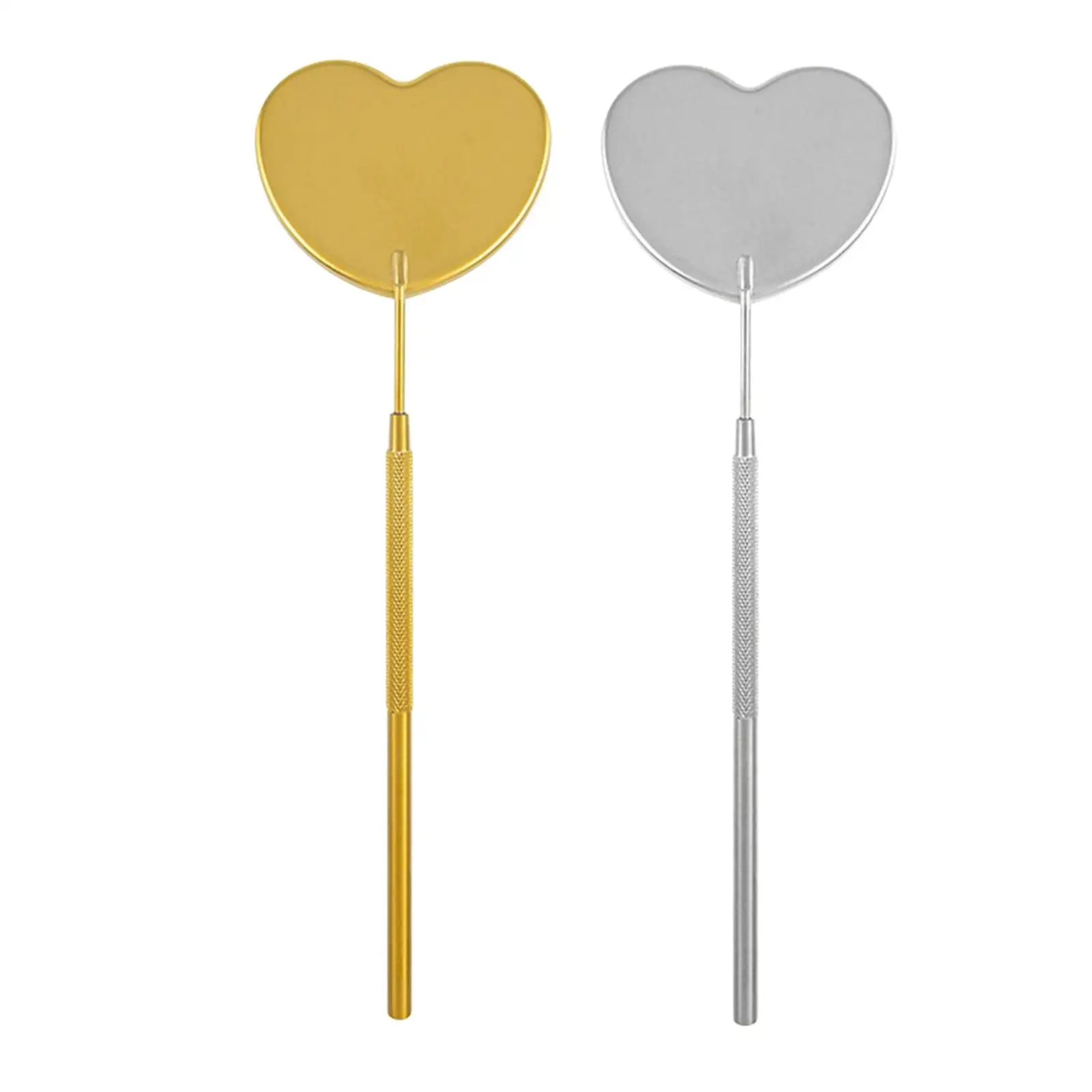 Espejo de pestañas en forma de corazón, herramienta de extensión de pestañas postizas desmontable para uso en salón de belleza