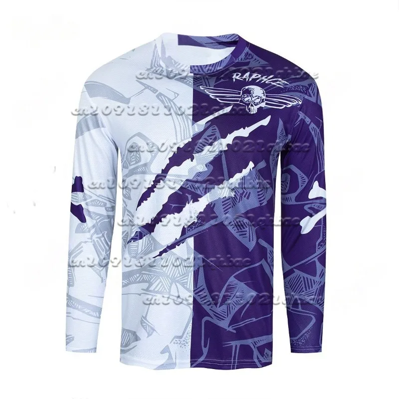 

Популярный топ для езды на мотоцикле, быстросохнущая дышащая рубашка с длинными рукавами и 3D-призрачным скелетом и когтями-призрака