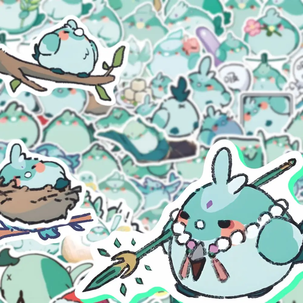 80pcs Genshin Impact Xiao Bird Stickers Gaming Peripherals self-adhesive Hand account wall and desktop diy decoration boys gift