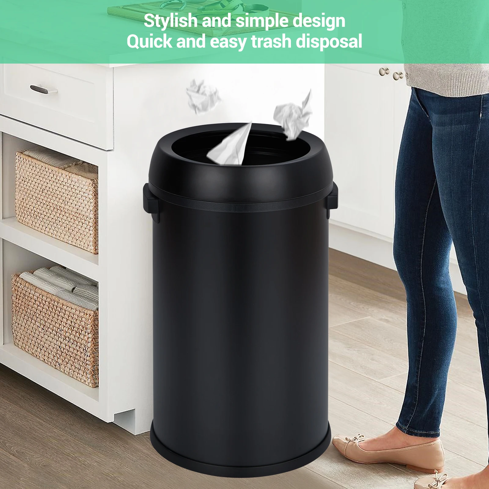 17 Gallon/65 Liter Open Top Tr - Commercial Kitchen Garbage Can review and price
