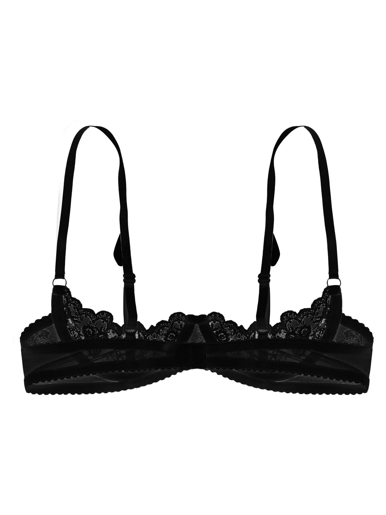 Women Open Cup Bra Top Sexy Cupless Exposed Breasts Underwired See Through Sheer Lace Sexy Exotic Bra Tops Lingerie Nightwear