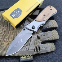 BK X35 Tactical Folding Knife Stainless Steel Blade 420 Steel+wooden Handle Outdoor Self-denfense Camping Hunting Pocket Knife
