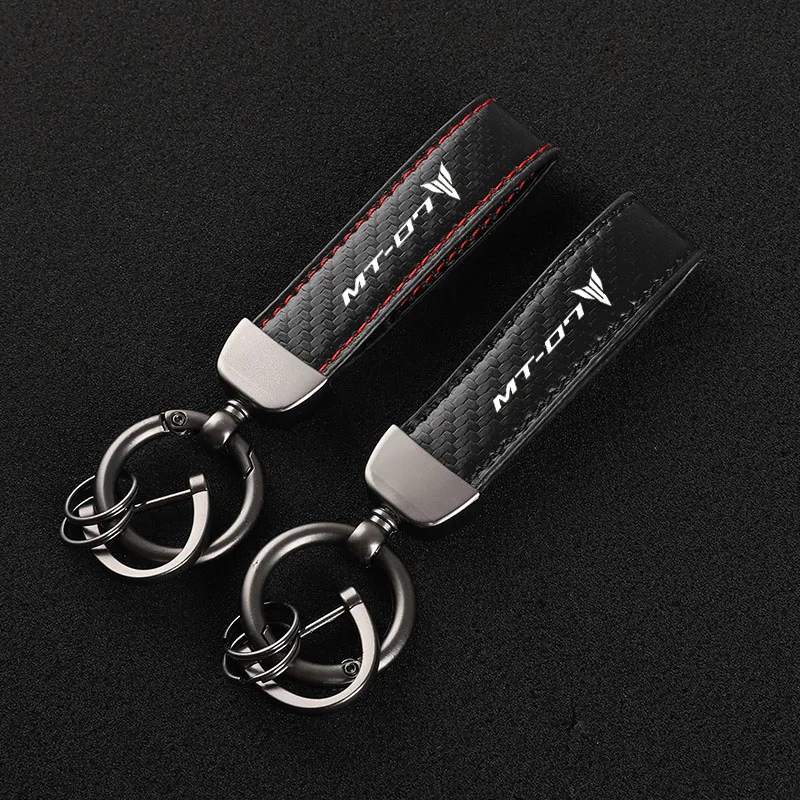 

High-Grade Carbon Fiber Motorcycle Keychain Holder Keyring for Yamaha MT-07 MT 07 mt07 FZ07 Accessories