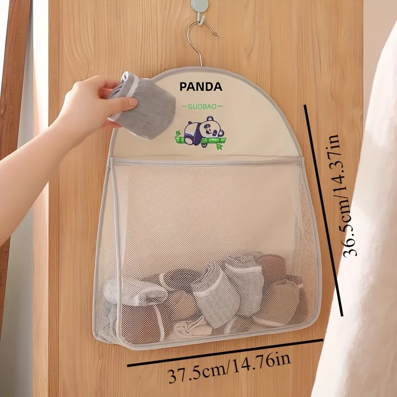 2pcs New Simple Storage Hanging Bag Multi layer Wardrobe Hanging Underwear Underwear Sorting Bag Wall Hanging Dormitory storage