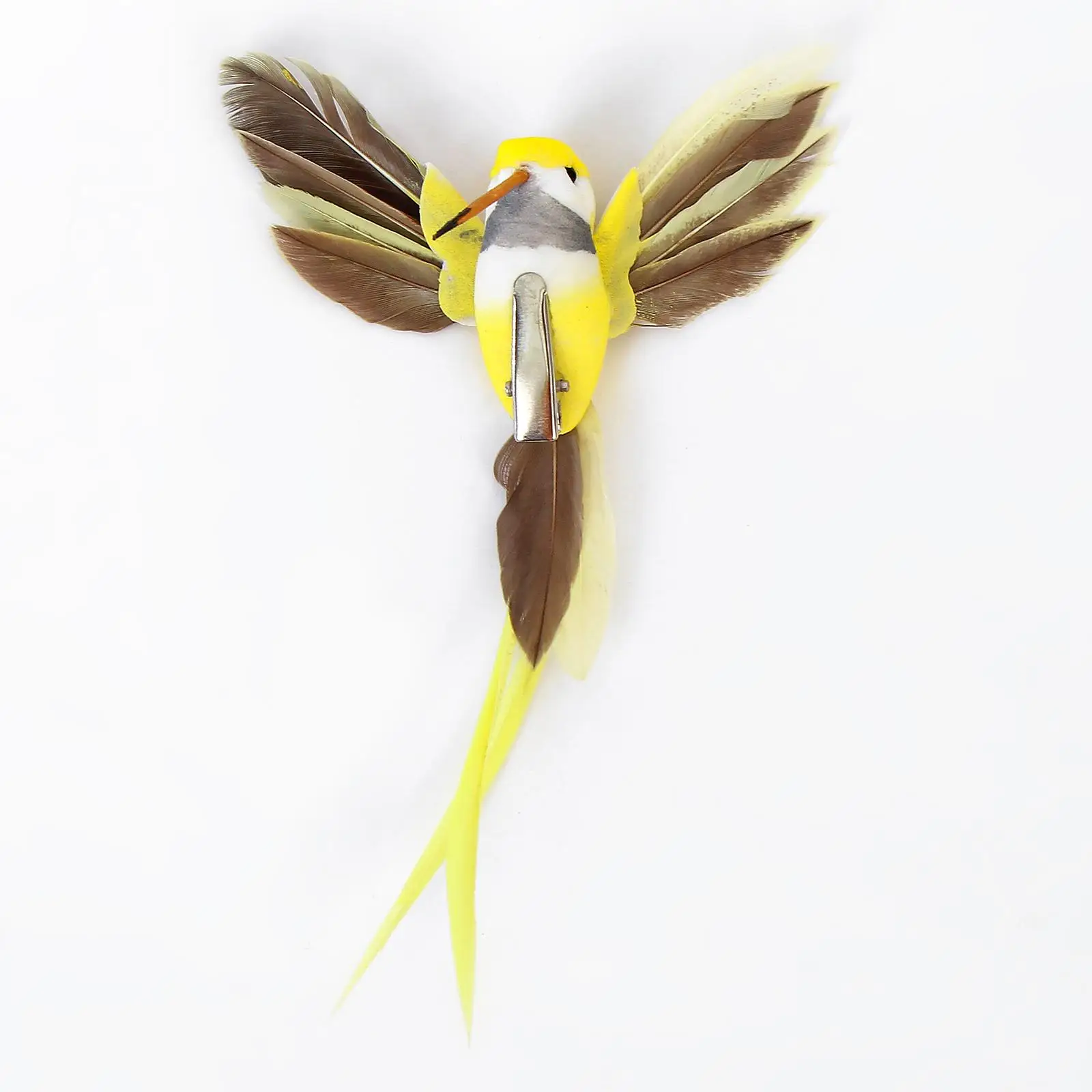 6x Creative Lifelike Feathered Hummingbird Garden Bird Statues Decorative Crafts Artificial Birds for Home Fence Outdoor Decor