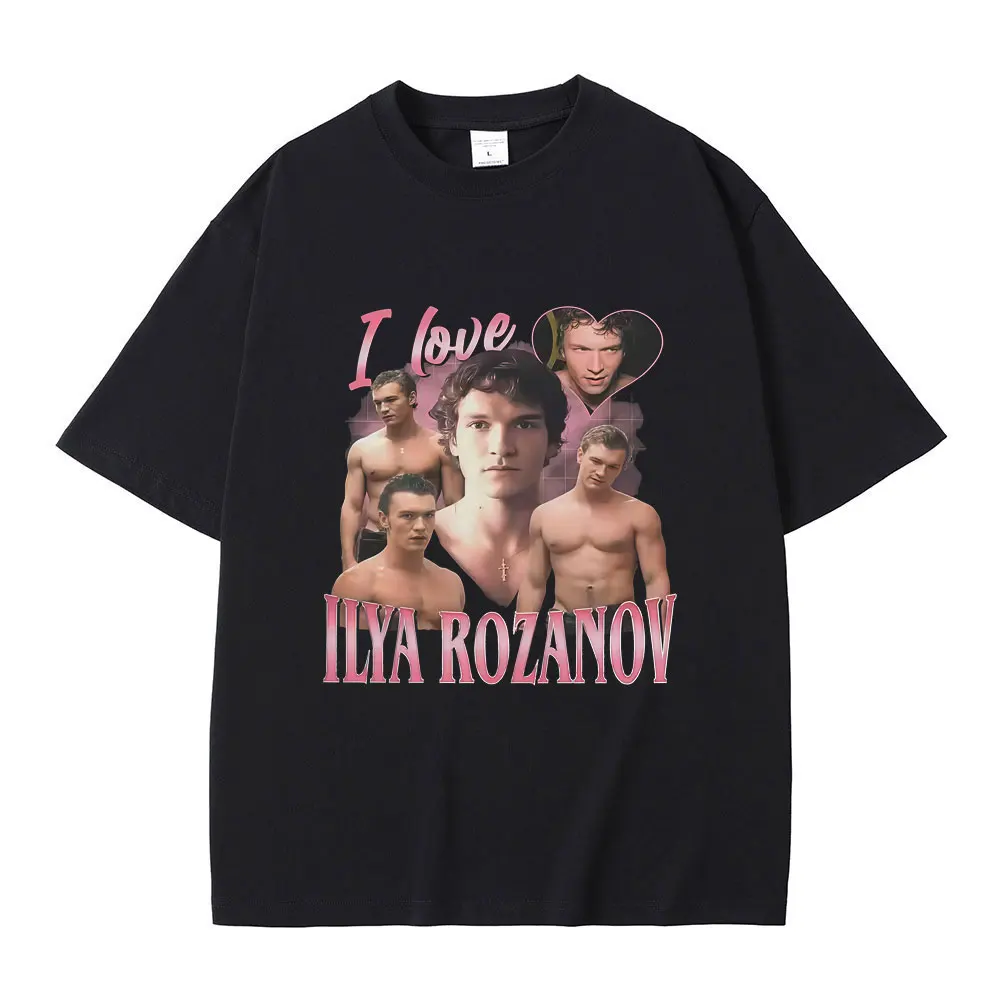 

Heated Rivalry T-shirts I Love Ilya Rozanov Graphic T Shirts Men Women Casual Oversized Crewneck T-shirt Male Fashion Streetwear
