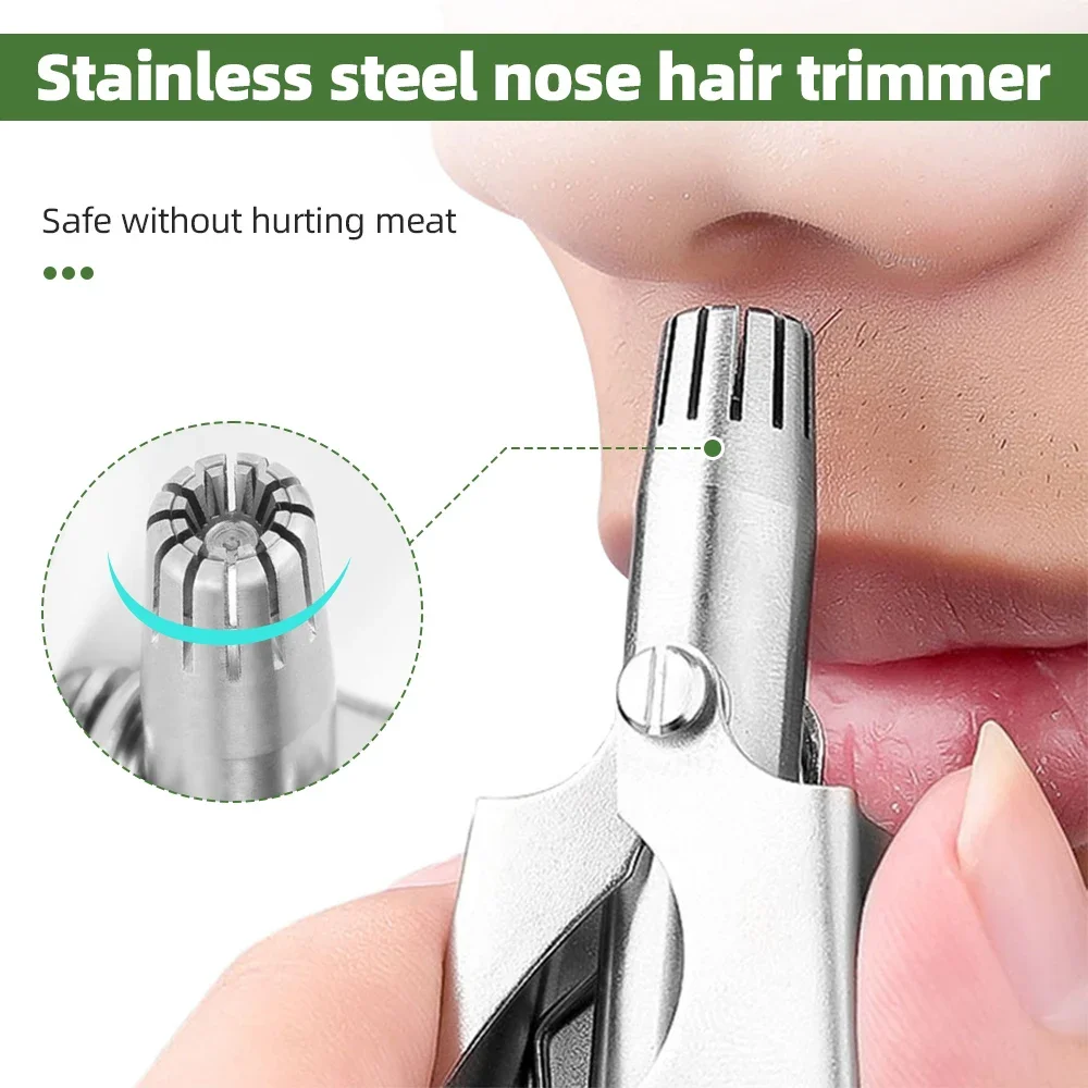 Mini rifinitore per orecchie da naso impermeabile per uomo parrucchiere rasoio per rasoio da naso portatile lavabile manuale in acciaio inossidabile