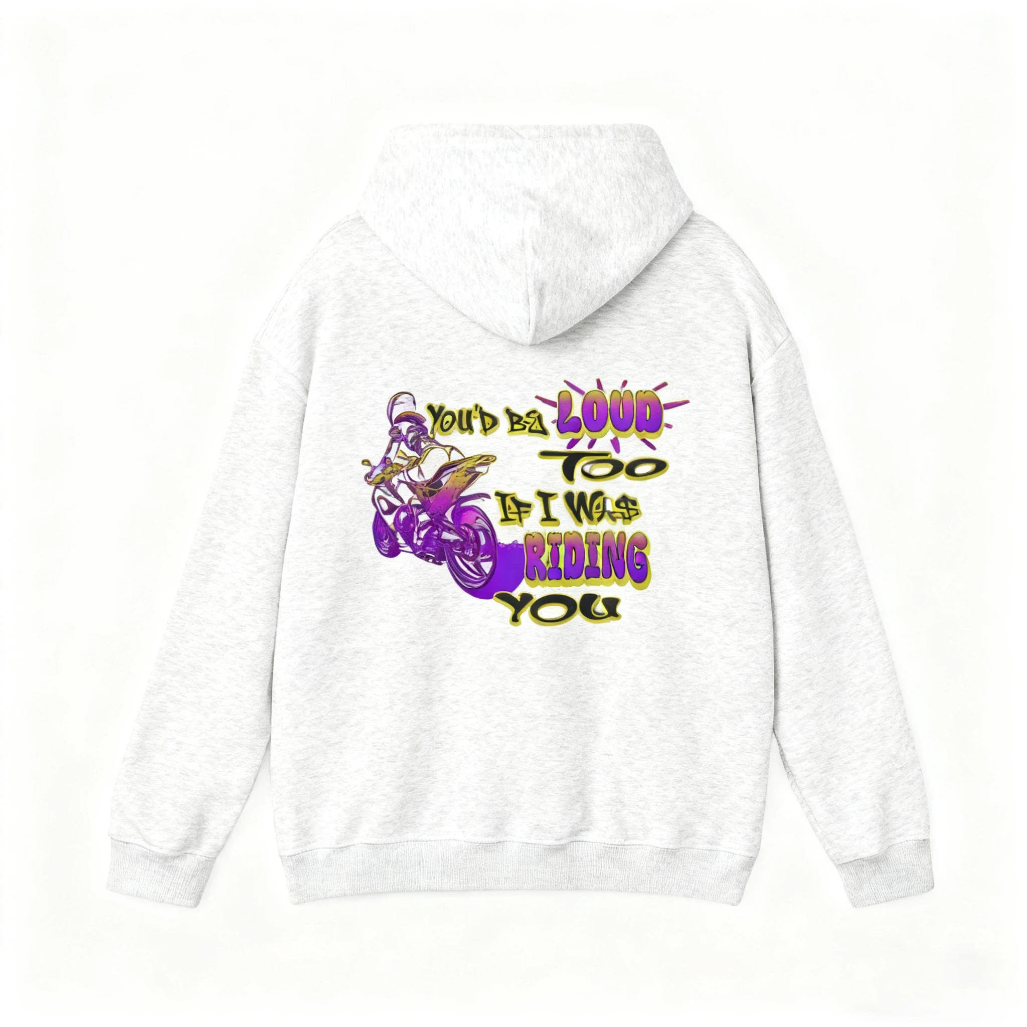 سترة بغطاء للرأس مطبوعة برسومات جرافيك للدراجات النارية للرجال، إصدار جديد لخريف/شتاء، نمط شارع رائع للرياضة والحفلات والارتداء اليومي