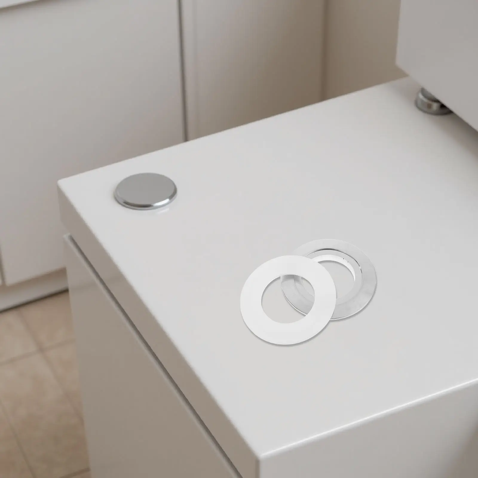

2Sets Toilet Tank Dual Button Converter Plate Easy Install Flush Assist Gasket Compatible with 38Mm Dual Flush Mechanism Repair
