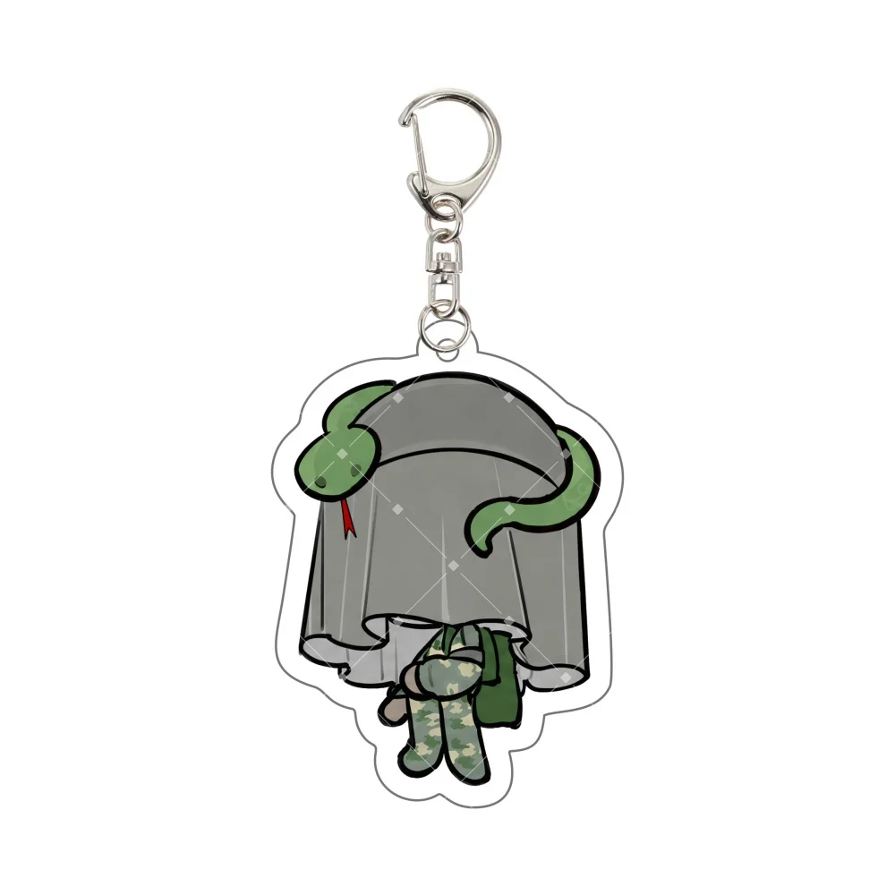 COD Anime Game Acrylic Keychain Ghost Soap König Cute Animal Cat Ear Chibi 5.5cm Keyring Bag Pendant Ita Bag Accessories Gift - view 4