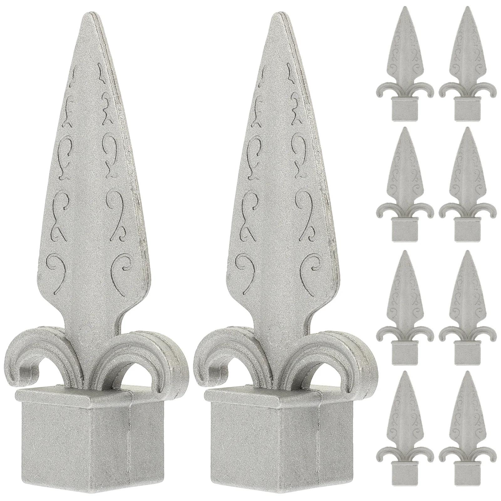

10pcs Caps Aluminum Fence Finials Replacement Durable Outdoor Fence Toppers Metal Post Finials For Garden Yard Decorations