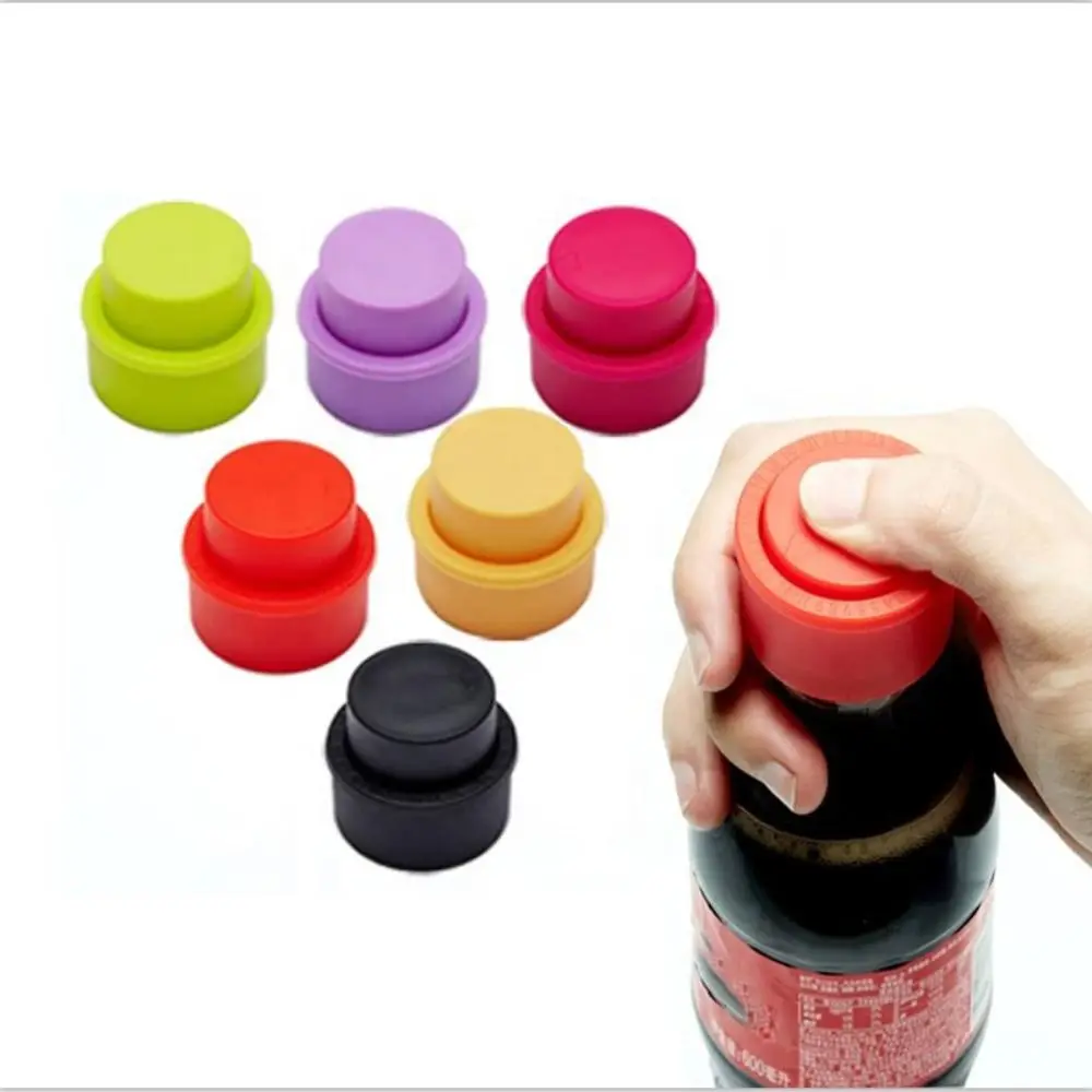 New Bottle Stopper Inflatable Airtight Soda Cap Frizzy Drink Sealer Caps Reusable Bottle Pump Cover Carbonation Keeper