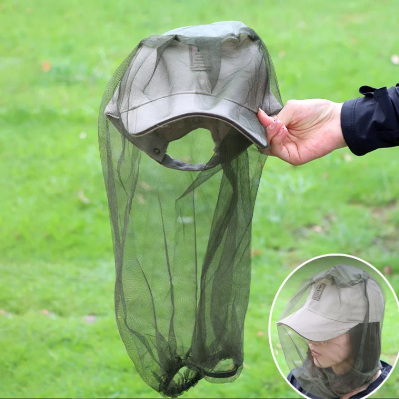 

Insect and Mosquito Proof Hat For Outdoor Fishing Caps Beekeeping Hat Camping Bug Mesh Head Net Face Protector Hats Breathable