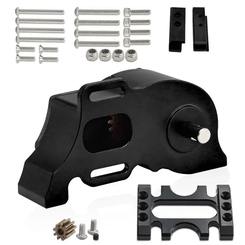 Caja de cambios de baja velocidad de transmisión de Metal LCG con engranaje de Motor para 1/10 coche trepador de control remoto SCX10 TRX4 RC4WD Capra piezas de mejora