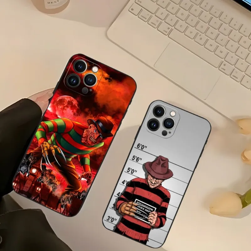 Film K-Krueger F-Freddy Horror Phone Case For Iphone 14 Pro 13 11 12 Mini Max Xr X Xs 7 8 Plus 6 Cover