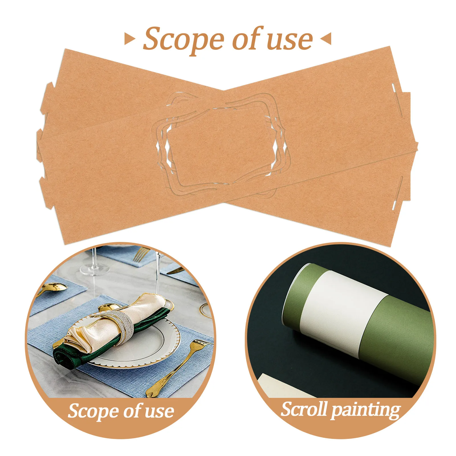 25pcs Rustic Napkin Rings for Wedding, Cloth Napkin Holders for Dining Table, Banquet, Bar & Restaurant Decor