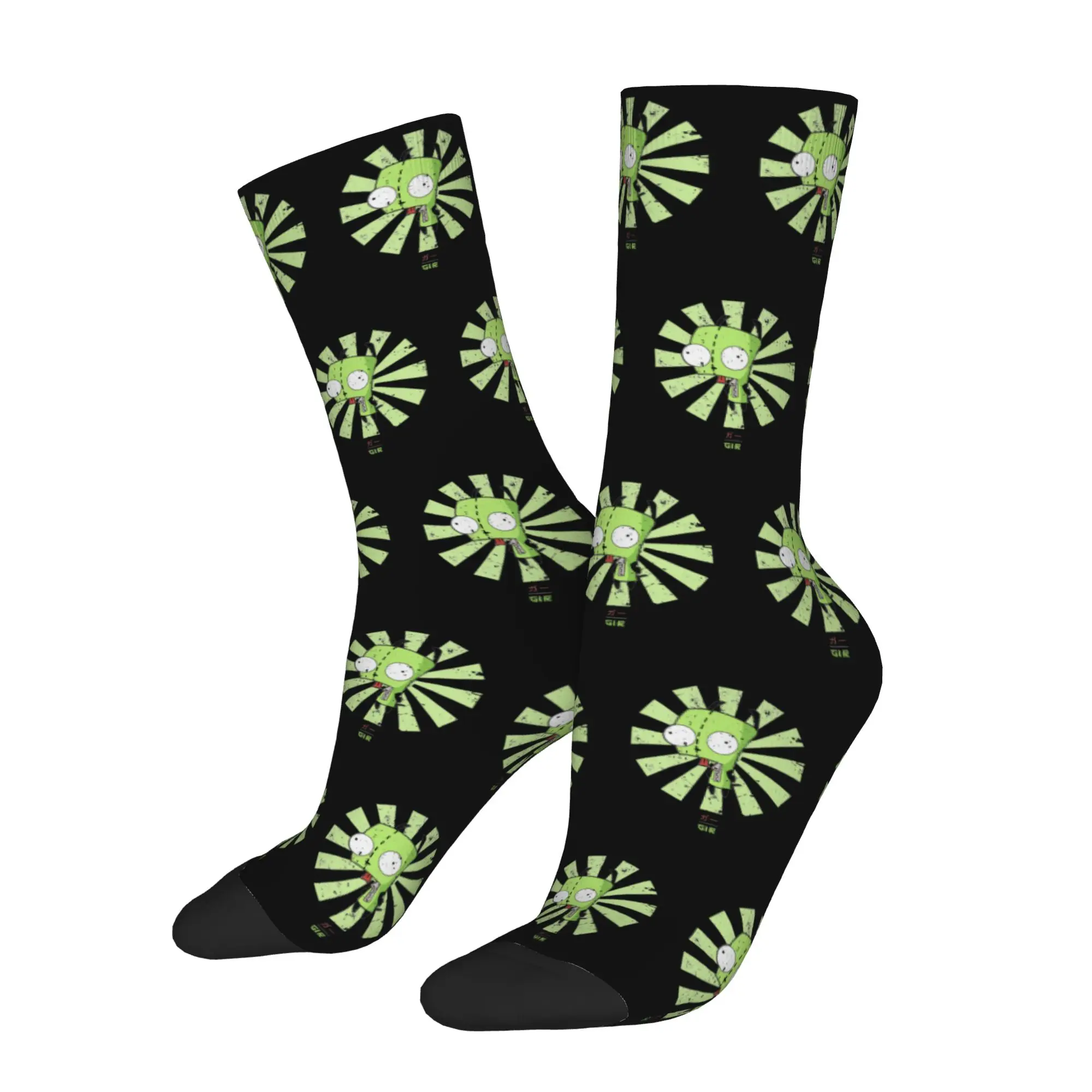 Happy Funny Men's Socks Hip Hop Invader Zim Sock Polyester Gir Retro Sport Women's Sock Spring Summer Autumn Winter