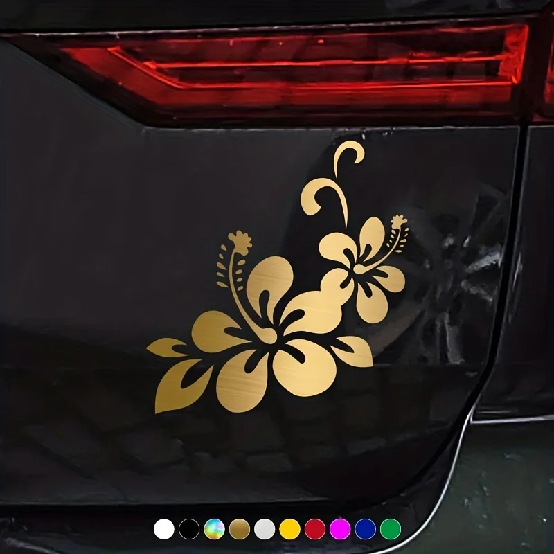 Vibrant Flower Car Window Decals Auto Stickers for Rear Windshield Bumper Cover Scratches Creative Bloom Motorcycle Decoration