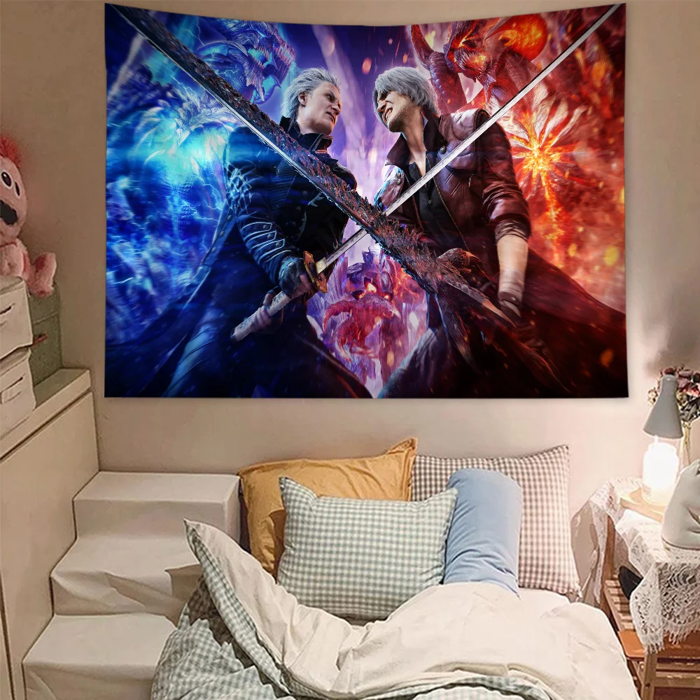 D-DevilS-May-Crys DMC Printed Large Wall Tapestry Art Science Fiction Room Home Decor Decor Blanket