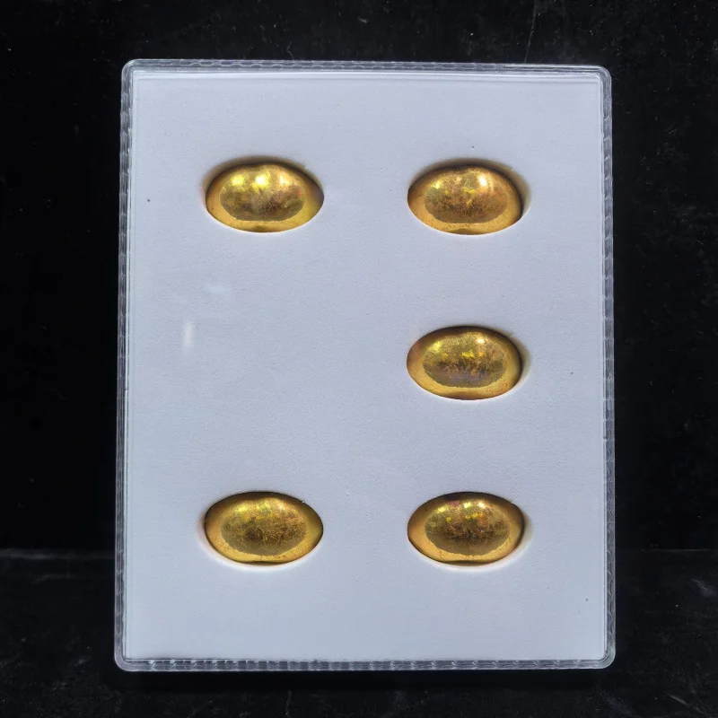 Lingote  oro  clasificación  monedas antiguas, cobre puro chapado en oro, chapado en oro sólido, dinastía Qing, adorno