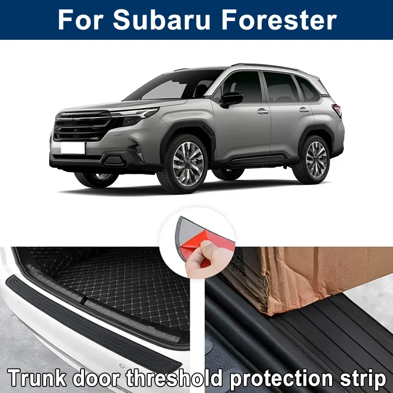 Car Trunk Sill Anti-scratch Guard Strip For Subaru Forester - Rear Bumper Rubber Protector Decorative Cover Sticker