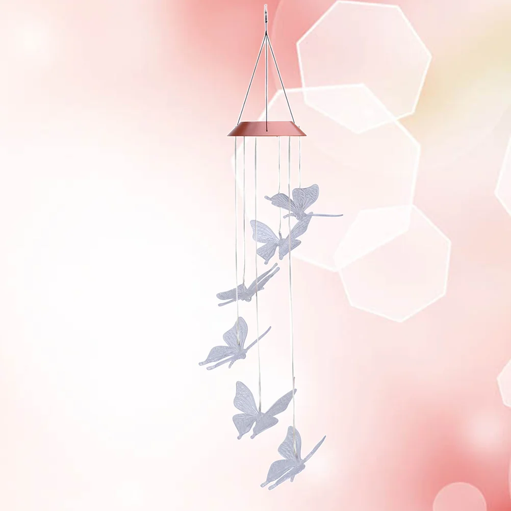 

Solar Wind Chimes Led Color Changing Transparent Butterfly Wind Bell Light Auto Sensor Eco-Friendly Long Lasting Outdoor