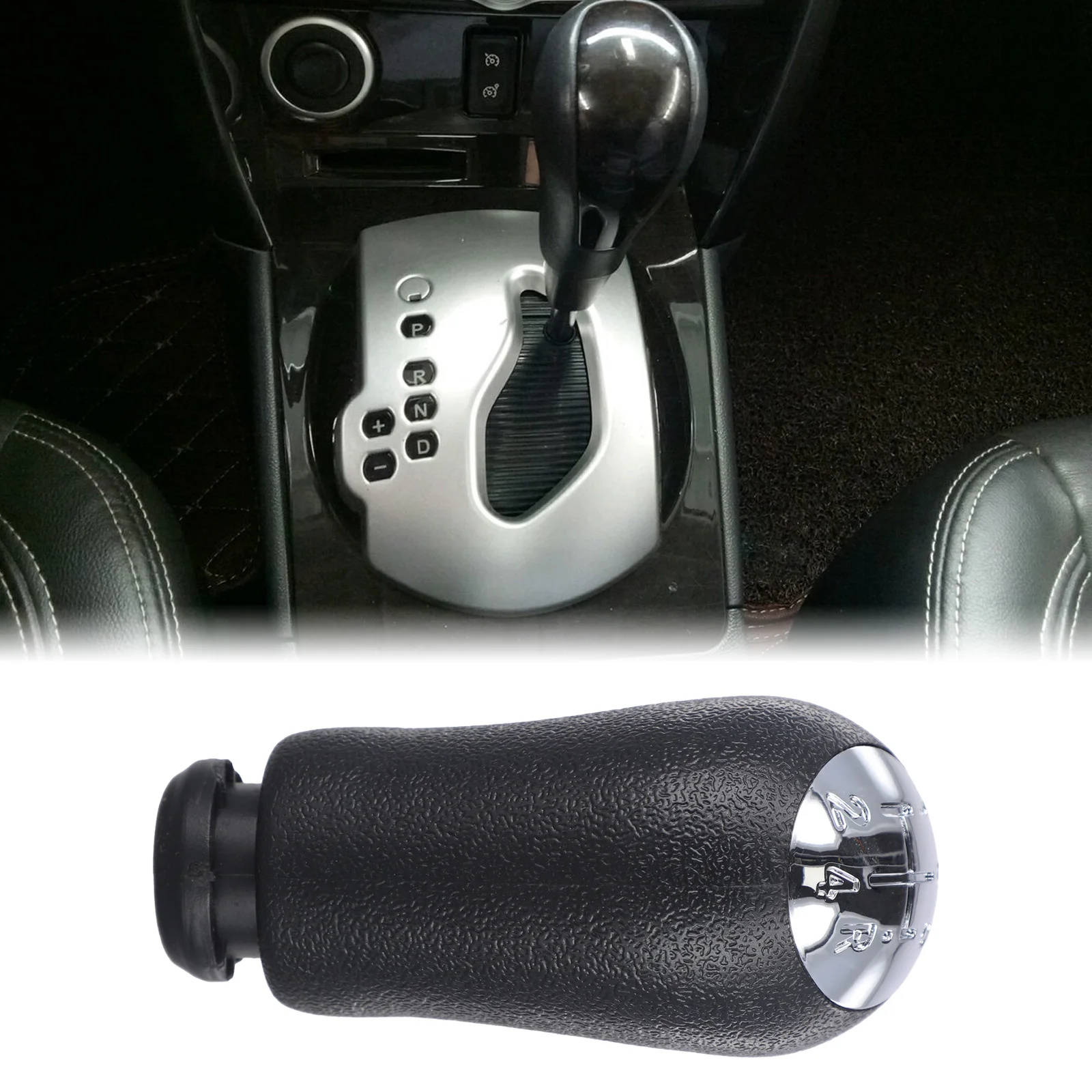 

Car Accessories 5-speed Gear Knob Manual Shift Knob Size As The Picture Shows Dustproof PU Leather Clear 5-speed Scheme