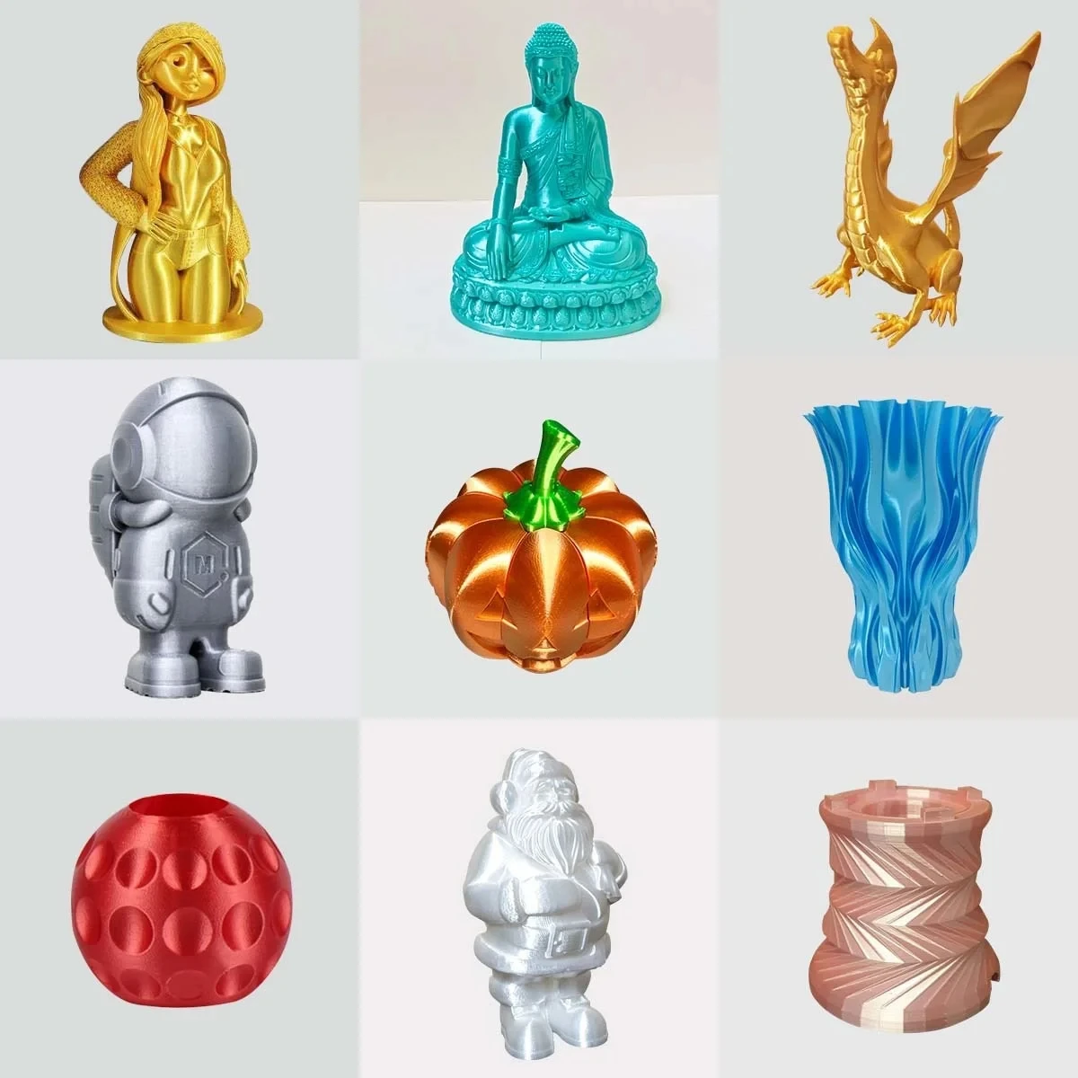 JAYO Filament PLA Plus Silk 5 Rolls 3D Printer Filament 1.75mm 1kg No Bubble 3D Printer Materials for FDM 3D Printing Materials