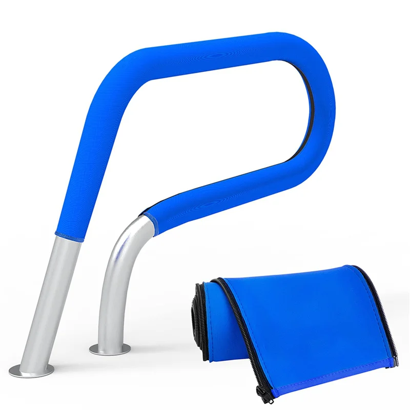 

AS60-4X Pool Railing Covers-4 Feet Zippered Swimming Pool Handrail Covers-Hand Grip Rail Slip Cover For Pool Ladder Handles