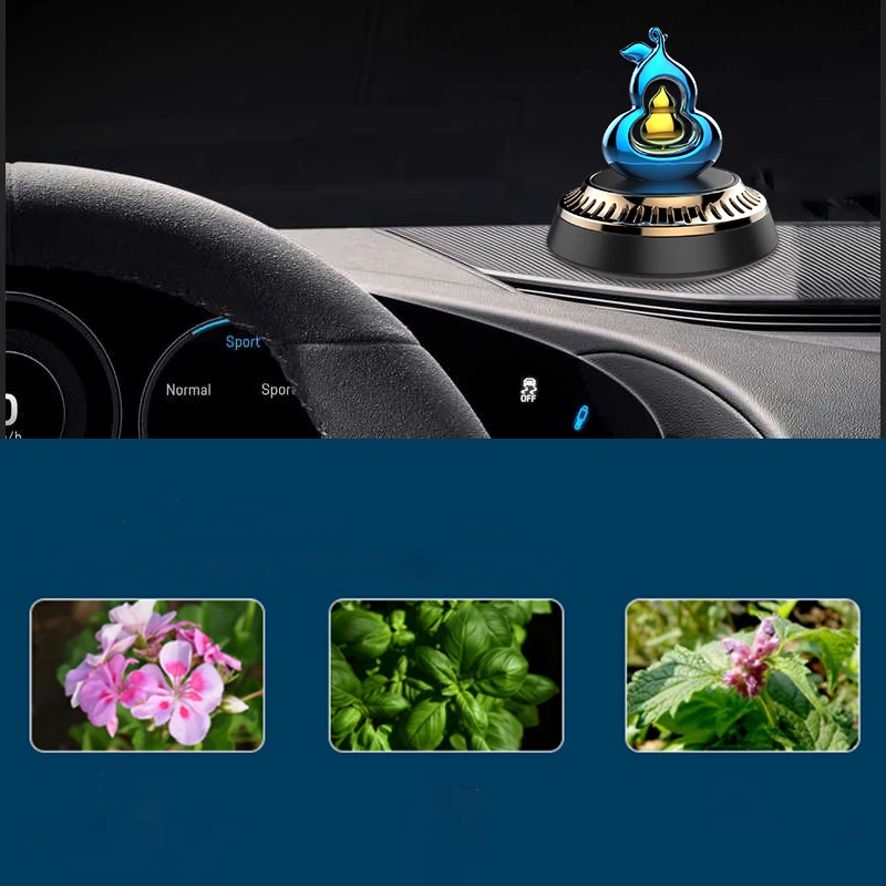 For Daily Commute Solar Car Diffuser Rotating Aroma Fan Fast Fragrance Dispersion Solar-powered Rotation 360 Air Purification