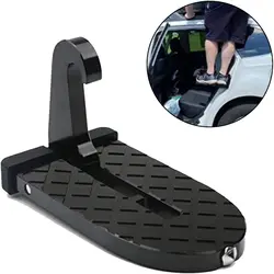 Porta de engrenagem automática passo fácil acesso ao telhado suporta ambos os pés dobrável rack de teto do carro passo disjuntor de vidro segurança martelo gancho pedal