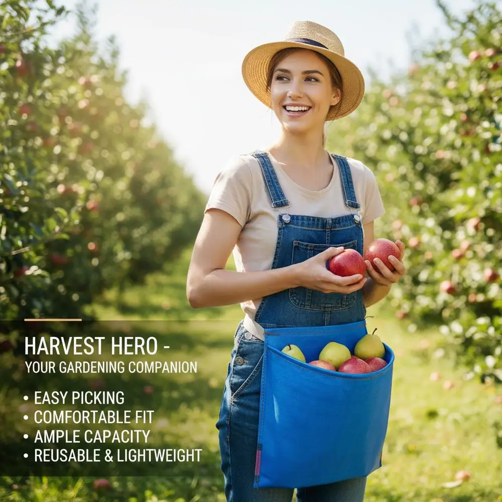 Durable Picking Apron Agricultural Waist-Tied Fruit & Vegetable Picking Bag Portable Garden Waist Bag Apple Harvest Storage Bag view 5