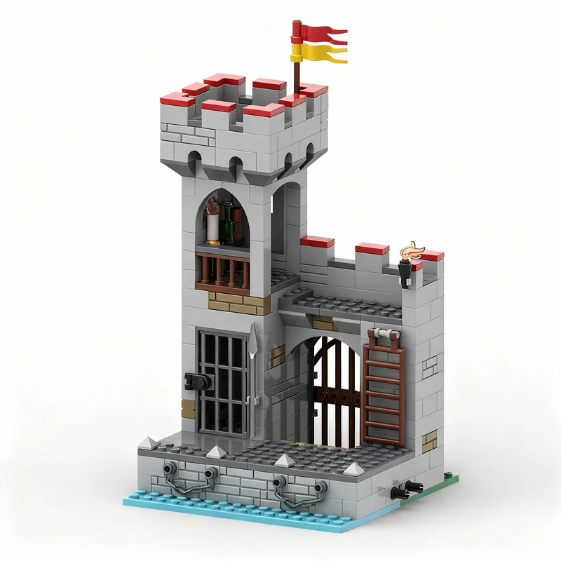 

339pcs MOC Seaside Market Alternate Gate Module Castle Model Building Blocks Construction Toy Christmas Gifts DIY Creative Idea