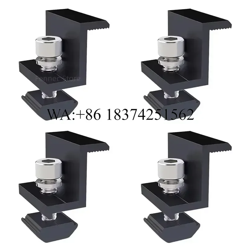 Wmwmnu for 30mm 35mm Solar Modules Fixing PV Bracket End Clamp Middle Clamp 4 10 20pcs Mounting Rail PV Solar Panel Mount