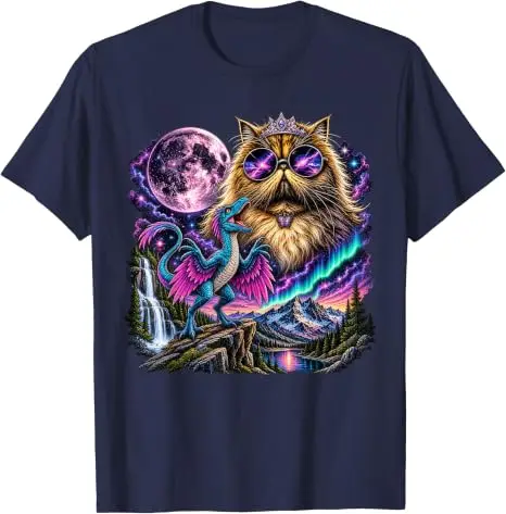 Das ist eine Skandalöse Sache Lustiges Prinzessinnen-Katzen-Dinosaurier-Donut-Meme-T-Shirt Y2k Katzenliebhaber Neuheitsgeschenk Niedliches Kätzchen-Grafik-Bekleidungs-T-Shirt – Detail 16