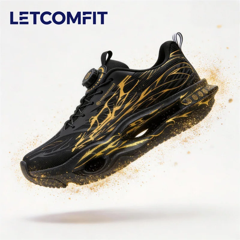 Men Women Running Shoes Carbon Fiber Plate Lightweight Foam Cushion Marathon Race Sneakers Jogging Training Sports Footwear