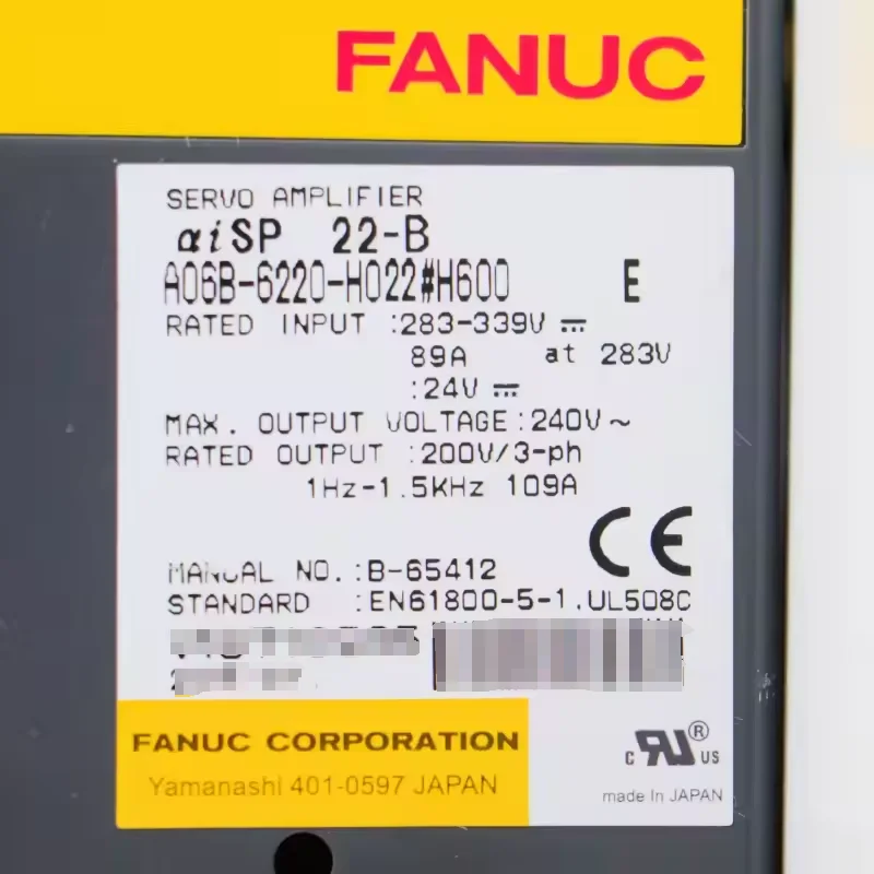 

A06B-6220-H022 Тест модуля усилителя сервопривода Fanuc OK A06B 6220 H022