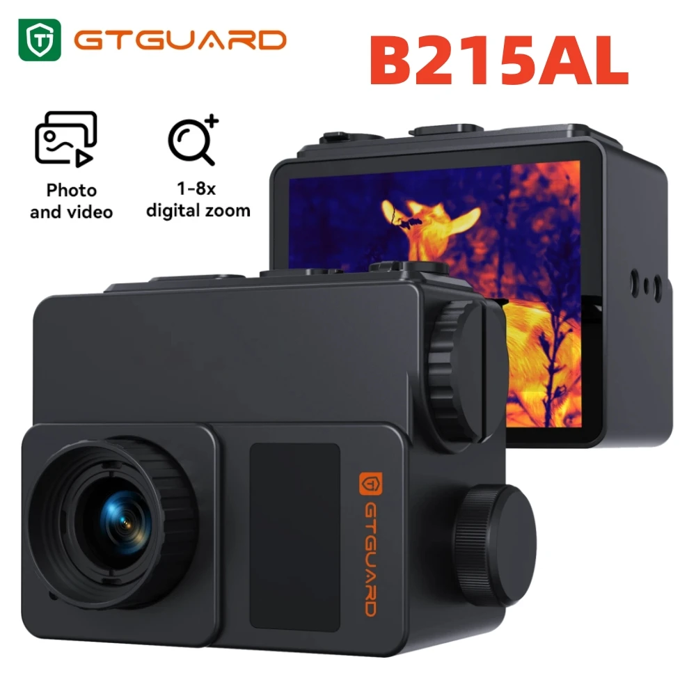 GTGUARD B215AL Thermal Imaging Scope Ai Super Resolution 384x288,8X Digital Zoom Night Vision Goggles 600m Laser Ranging Function for Hunting & Camping